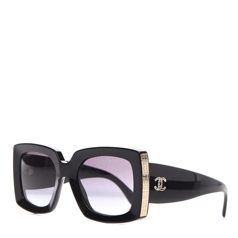 chanel blade sunglasses|CHANEL Acetate Rectangle Sunglasses 5435 Black.